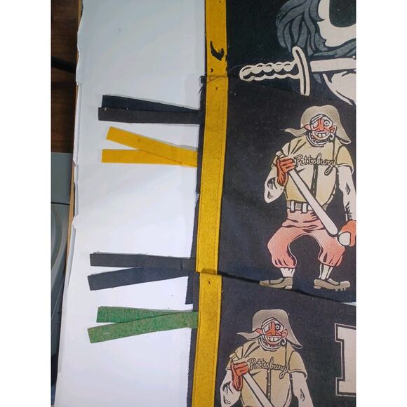 Vintage 1940s MLB Pittsburgh Pirates Baseball Pennant Collection Of 3 Rare Old - Picture 8 of 16